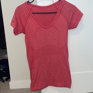 Lululemon Red/Pink Short Sleeve Tee